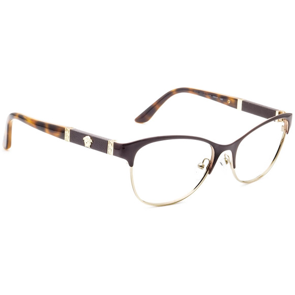 NWOT Versace MOD.1233-Q Brown and Metal Optical Frames Cat Eye Eyeglass